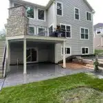 a house with a lawn