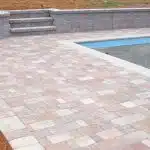 a pool with steps leading to the side