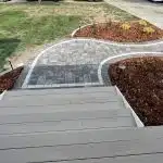 a stairs leading up to a driveway