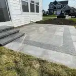 a house with a patio